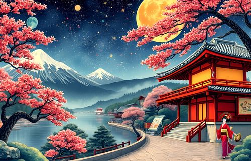 huis in japans landschap