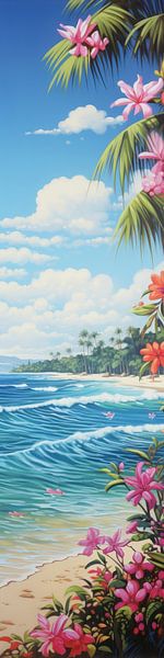 Tropical flowers in fantasy style by Art Bizarre