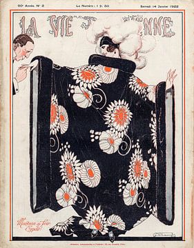 Jugendstil tijdschrift omslag La Vie Parisienne 14 Januari 1922 van Martin Stevens