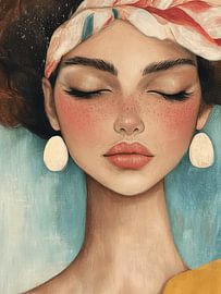 Portrait moderne "Daydreamer&quot ; sur Atelier Pink Blossom