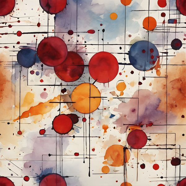 Colourful Circle Composition with Clean Lines by Bart Veeken