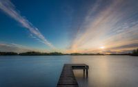 Coucher de soleil sur une jetée par Koos de Wit Aperçu