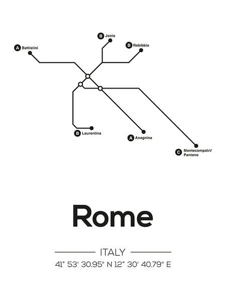 Rome Metrolijnen van MDRN HOME