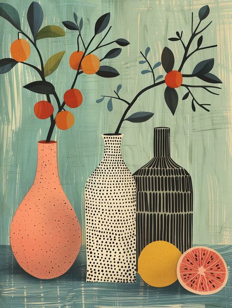 Nature morte moderne, illustration branchée par Studio Allee