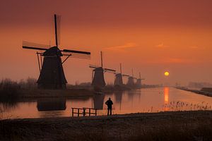 Kinderdijk zonsopkomst by Dick van Duijn