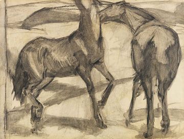 Deux chevaux, bleu-vert (1911) de Franz Marc sur Peter Balan