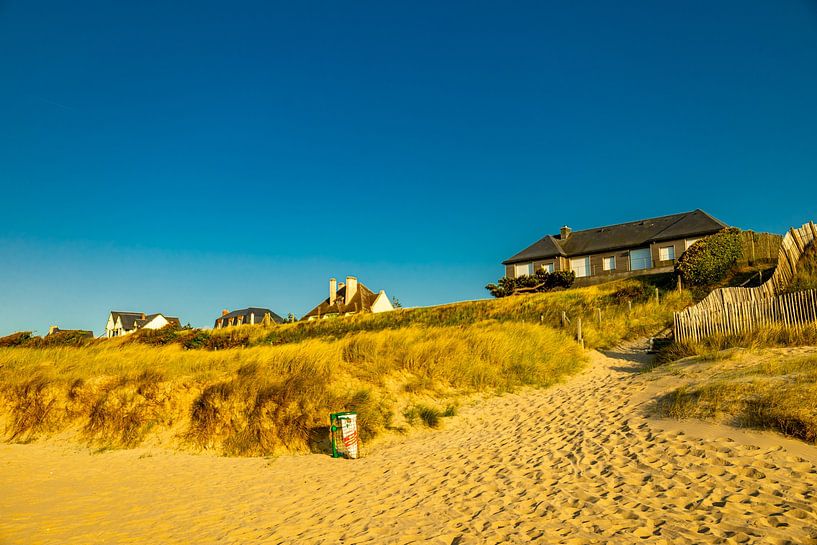 Evening walk on the beach in beautiful Normandy including sunset near Cabourg - France by Oliver Hlavaty