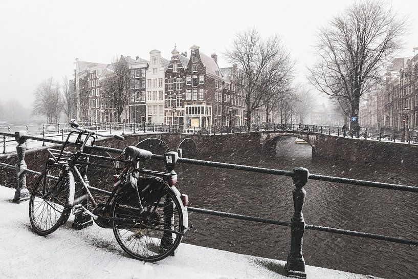 Amsterdam in de sneeuw van Mark Wijsman