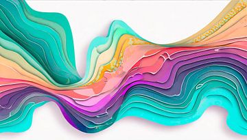 Wall colours with design and waves by Mustafa Kurnaz