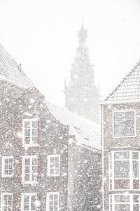 Nijmegen, Stevenskerk im Schnee