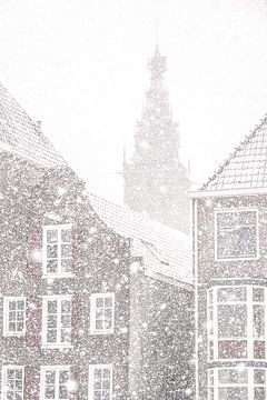 Nijmegen, Stevenskerk dans la neige