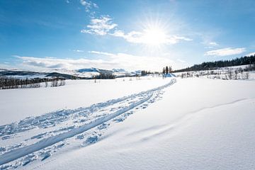 Winterlandschap bij Tromso van Leo Schindzielorz