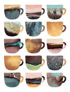 Earthy Coffee Cups, Elisabeth Fredriksson by 1x