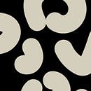 Boho Abstracte Vormen. Wit op zwart nr. 5 van Dina Dankers thumbnail