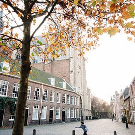 Pieters Kerk Leiden in autumn by Annemarie Rikkers