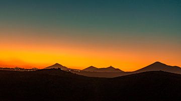 Zonsondergang op Lanzarote van R.K. Flatfield