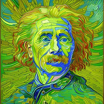 Pop Art "Albert bij Van Gogh" van oliver steiner