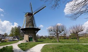 Moulin de la ville de 1792 de Hulst aux Pays-Bas, Zeeland sur les murs de la ville