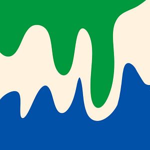 Abstracte moderne vormen blauw, groen