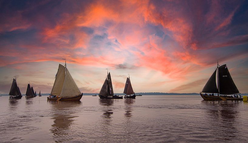 Bottlers At Sunset by Brian Morgan