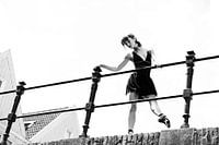 Ballerina looking on the edge