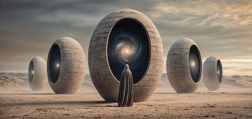 De poorten van de galactische spiraal van Klaus Tesching - Art-AI