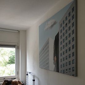 Customer photo: Please Smoke Outside by Marja van den Hurk, on canvas