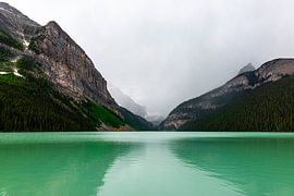 Lake Louise in the fog