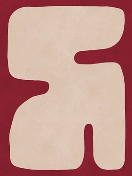 Rode organische vormen 3 van Vitor Costa