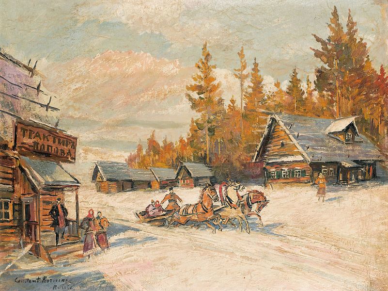 Konstantin Alexejewitsch Korowin - Winterliche Schlittenfahrt von Peter Balan