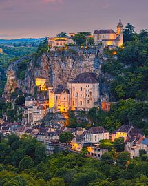 Sonnenuntergang in Rocamadour, Frankreich von Henk Meijer Photography