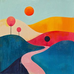 Mond Landschaft Natur Berge Expressionismus No 16