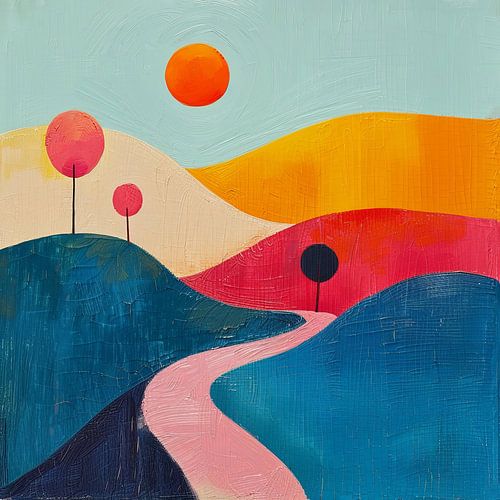 Maan Landschap Natuur Bergen Expressionisme Nr 16