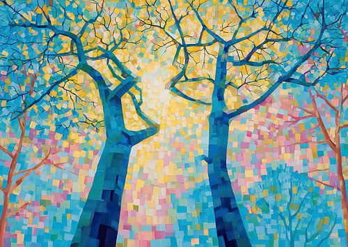 Trees Colourful | Colorful Canopy Adventure by Wonderful Art