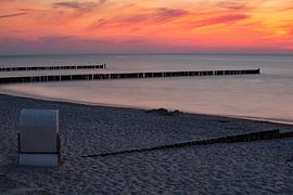 Sonnenuntergang an der Ostsee van Andreas Müller