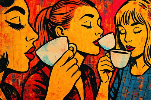 Pop art koffiemoment van Art & Soul Creations