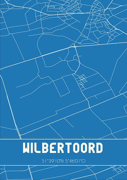 Blueprint | Map | Wilbertoord (North Brabant) by Prints of Place