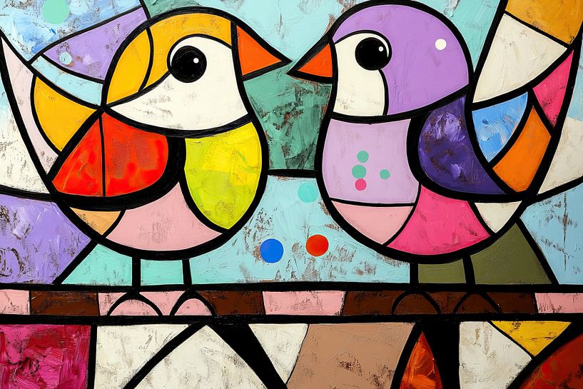 Die lustigen Vögel von ARTEO Gemälde
