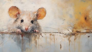 Mouse hang in there abstraktes Panorama von TheXclusive Art