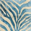 Zebramuster in Hellblau und Beige Textur von Eva Lee