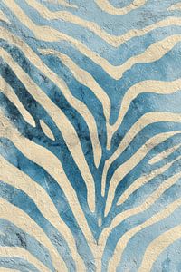 Zebramuster in Hellblau und Beige Textur