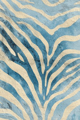 Zebra Pattern in Light Blue and Beige Texture