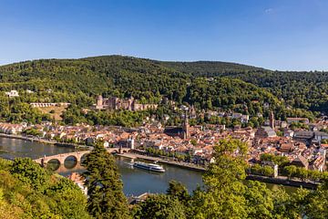 Heidelberg with the castle and the Old Bridge by Werner Dieterich