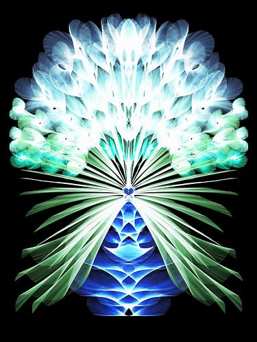 Veren Bloemen Neon Turquoise Boeket Night Vibes