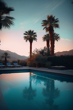 Zwembadtijd in Palm Springs V2 van drdigitaldesign