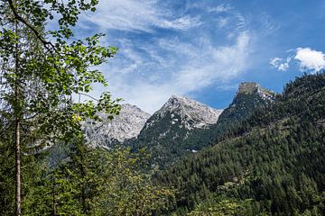 Landschap in het Klausbachtal in het Berchtesgadener Land in Beieren
