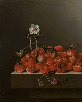Still life with woodland strawberries, Adriaen Coorte