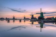 Windmühlen in Zaanse Schans in Holland von Michael Valjak Miniaturansicht