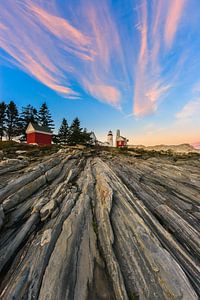 Pemaquid Point Light bei Sonnenuntergang