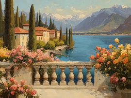 Lake Como painting